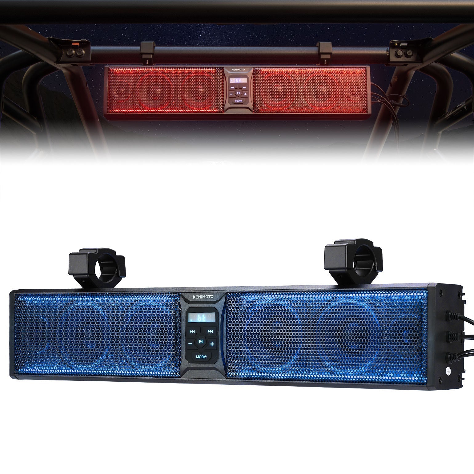 KEMIMOTO Soundbar Bluetooth 26 Pollici RGB per RZR Impermeabile