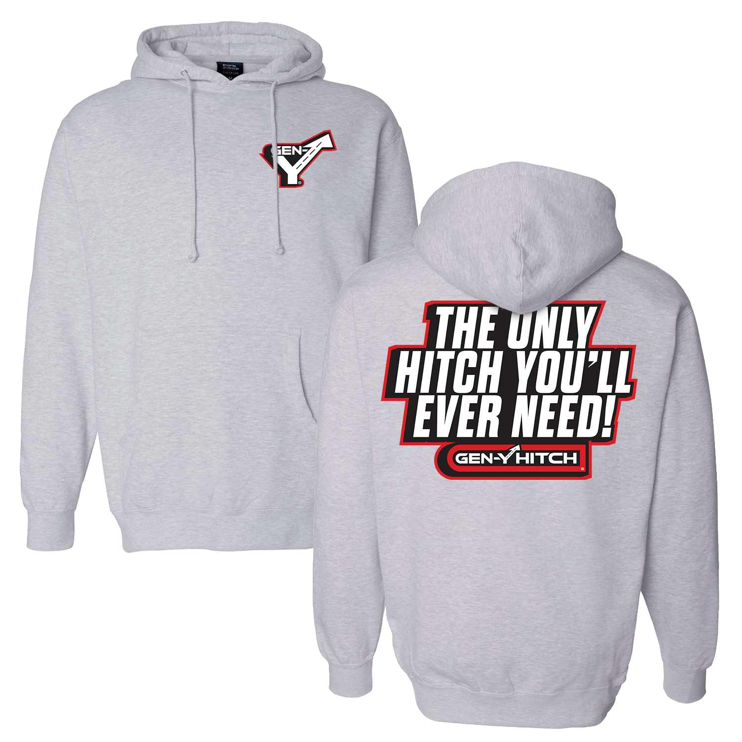 GEN-Y Hitch Only Hitch Felpa cappuccio nera cotone pesante