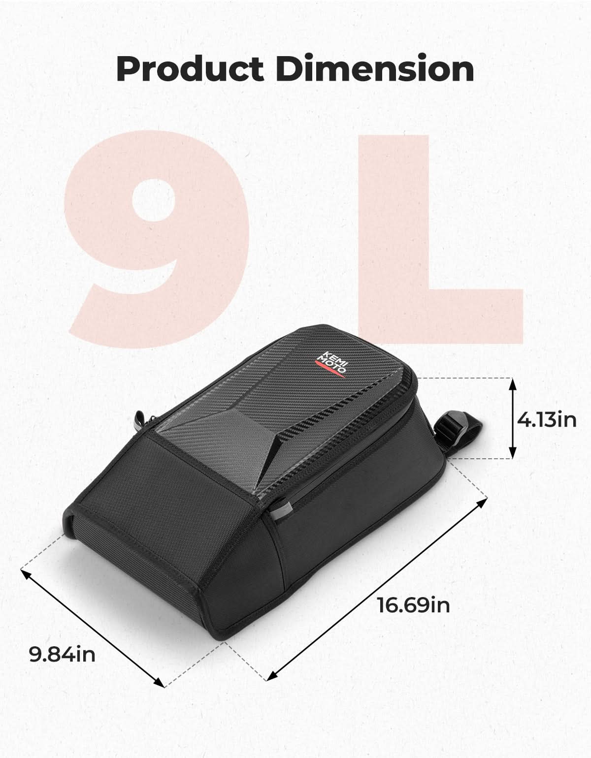 KEMIMOTO Commander Maverick borsa consolle centrale 9L impermeabile