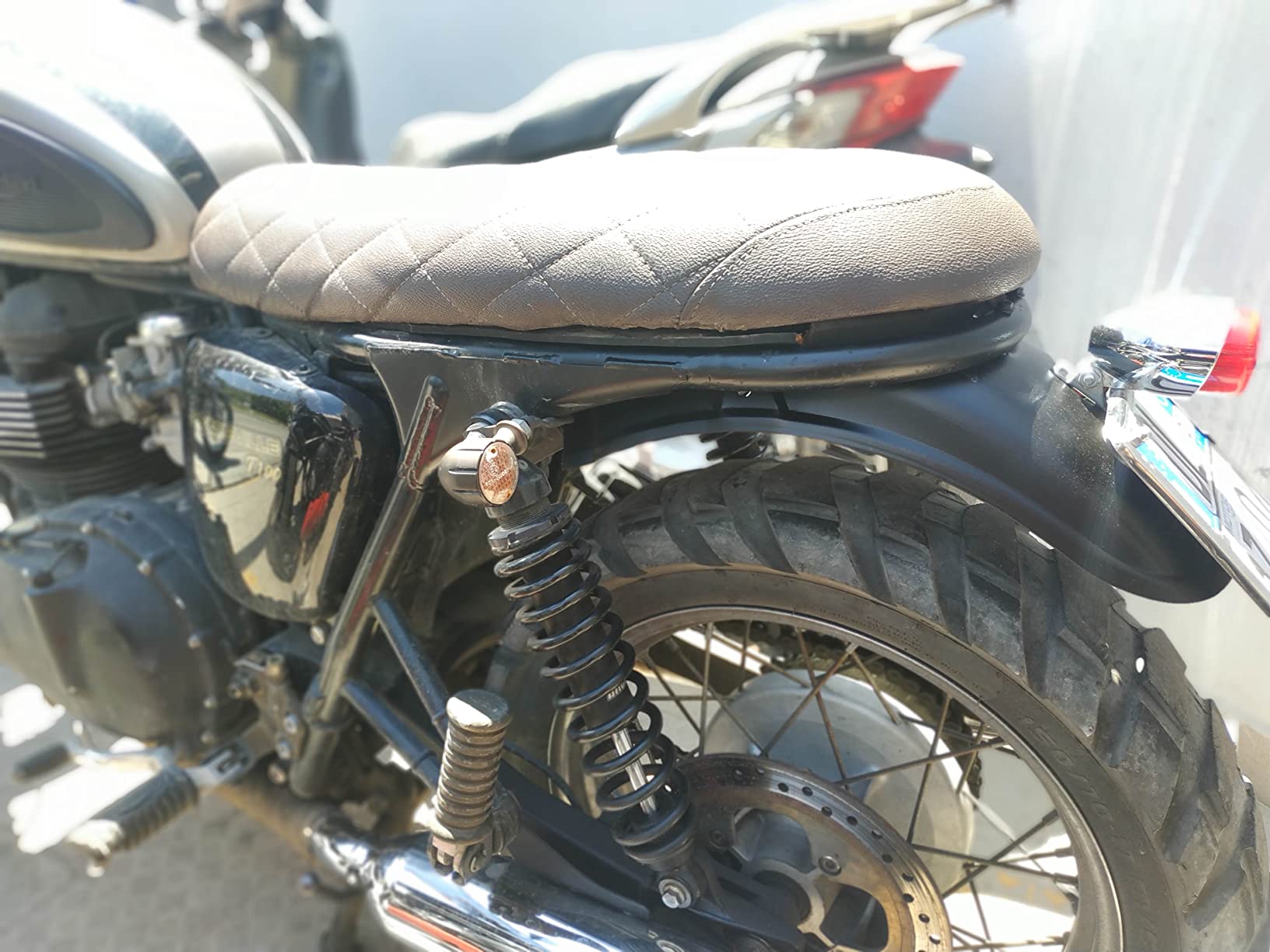 Hapivida parafango posteriore moto acciaio inox nero 1 pz