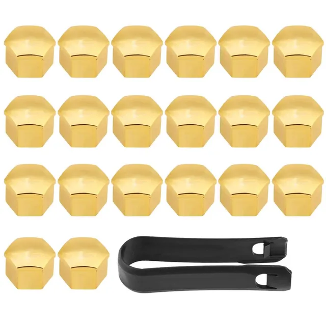 Kuuleyn copridadi ruota 17 mm oro 20 pezzi plastica