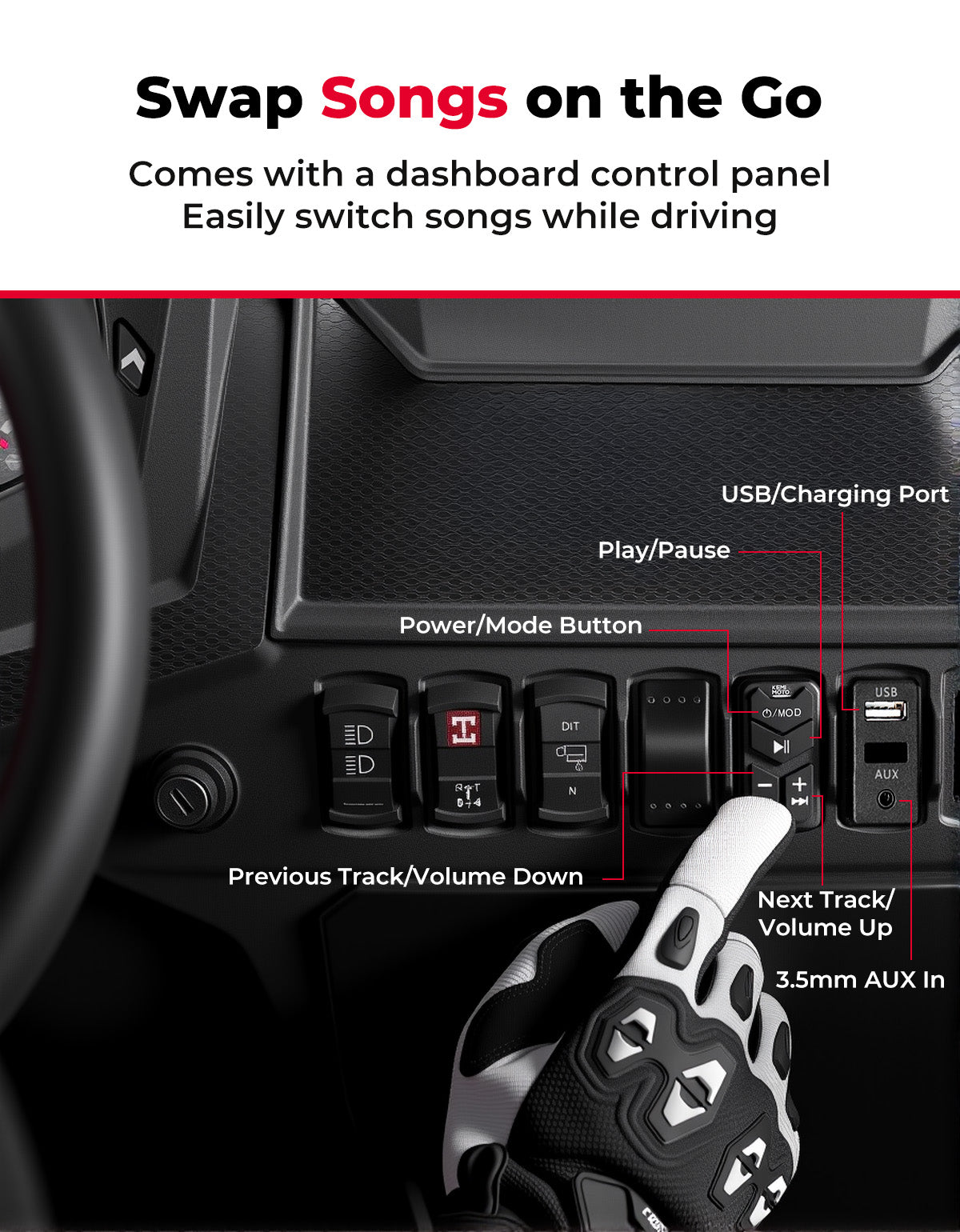 Kemimoto Maverick X3 cassa bluetooth 165 mm IP67