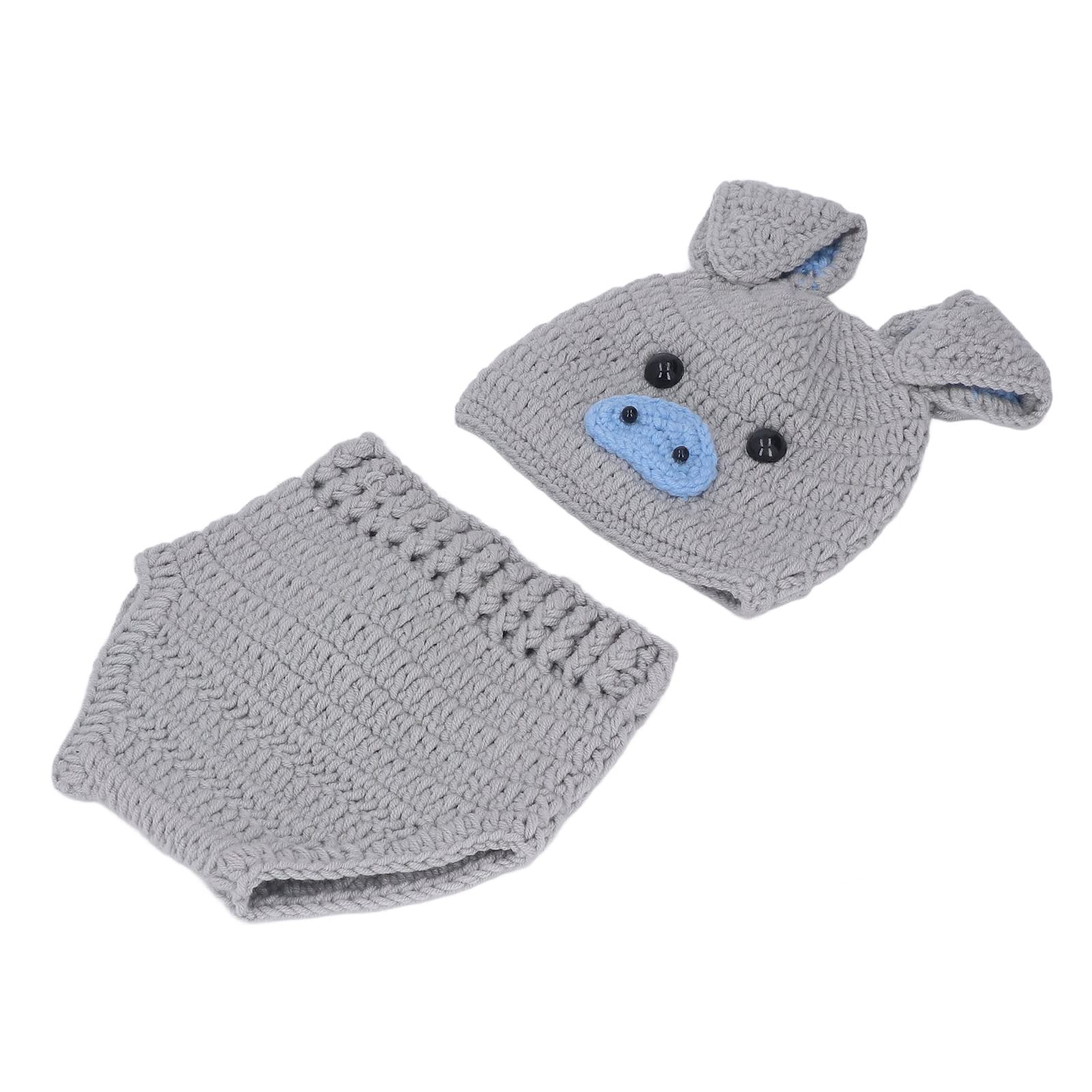 AOWINHIT Costume Foto Neonato Animali Lago Blu 0-3 Mesi 2 Pezzi