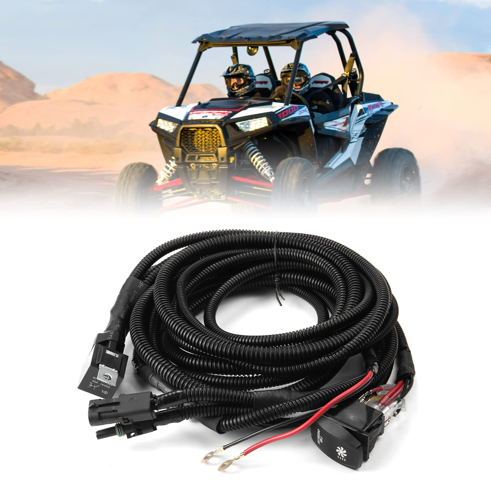 KEMIMOTO kit interruttore ventola 12V con relè per Polaris Can-Am