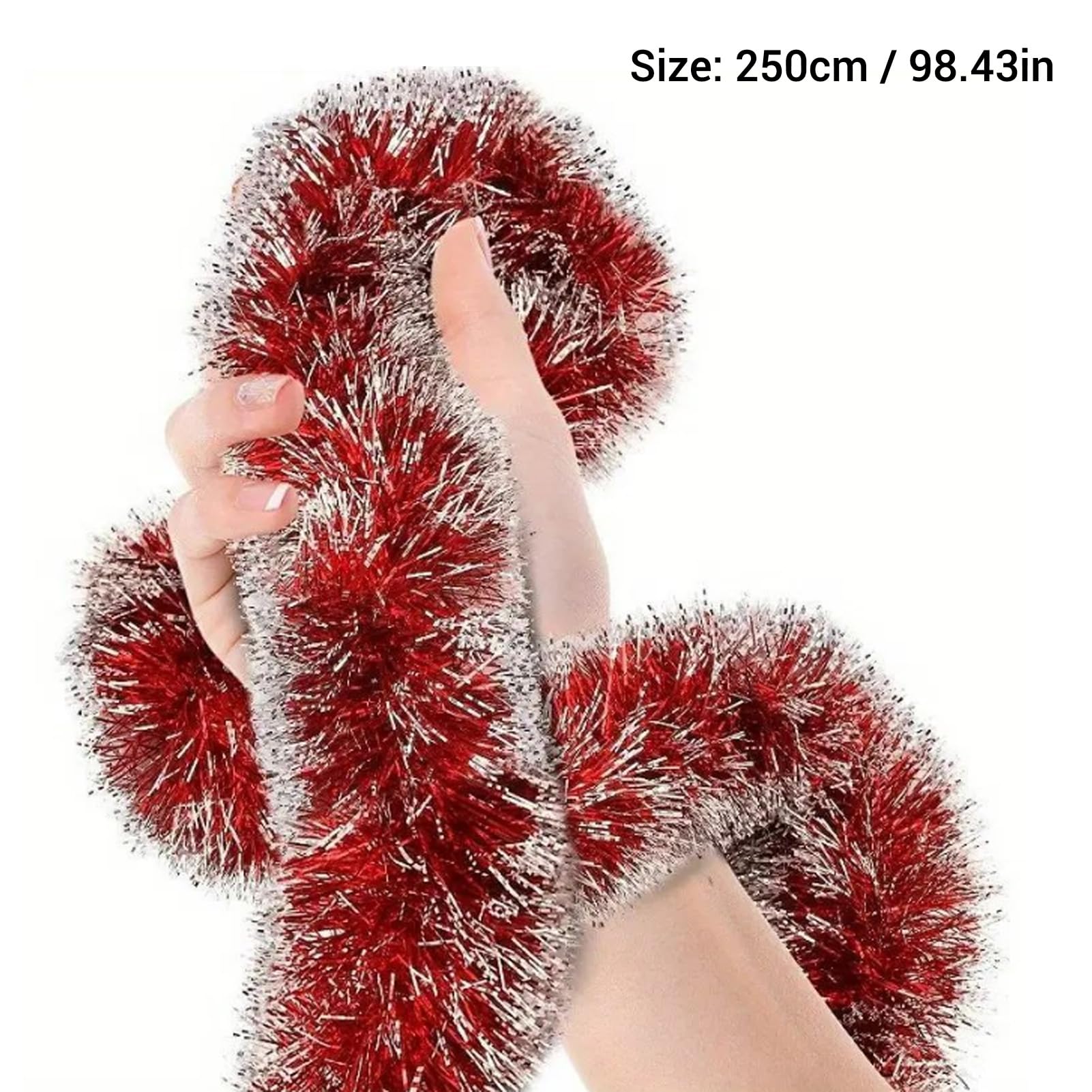 Hapivida ghirlande orpelli metallici 2,5 m 5 pezzi bianche