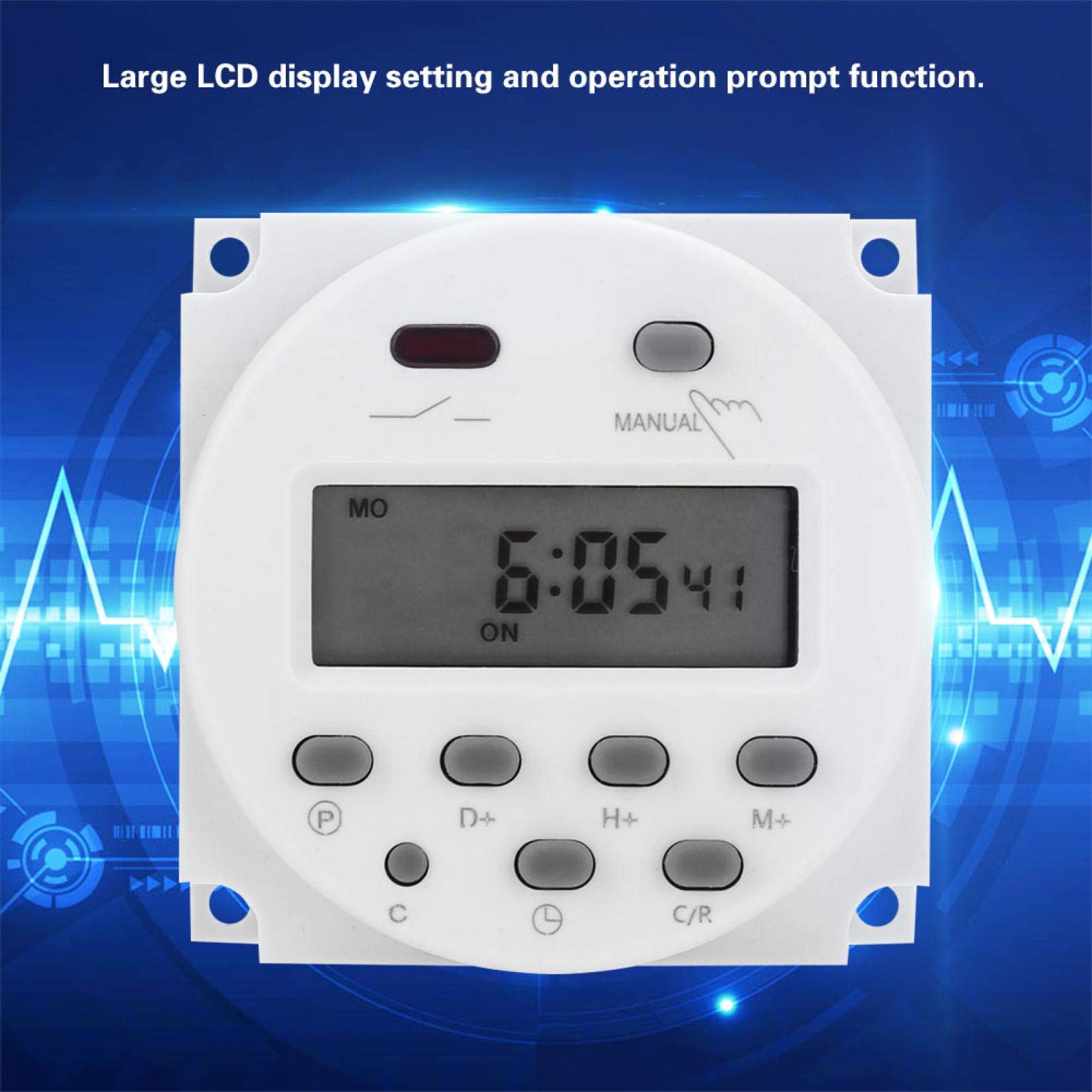Kuuleyn Interruttore Timer Digitale DC 12V Display LCD Mini