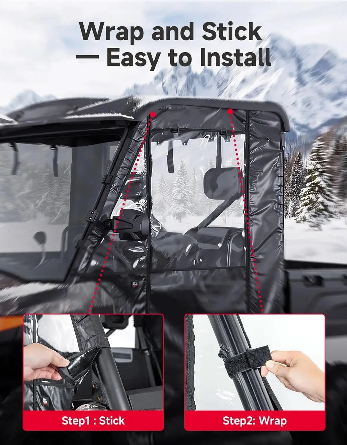 KEMIMOTO UForce 600 Porte Morbide Cabina Antivento