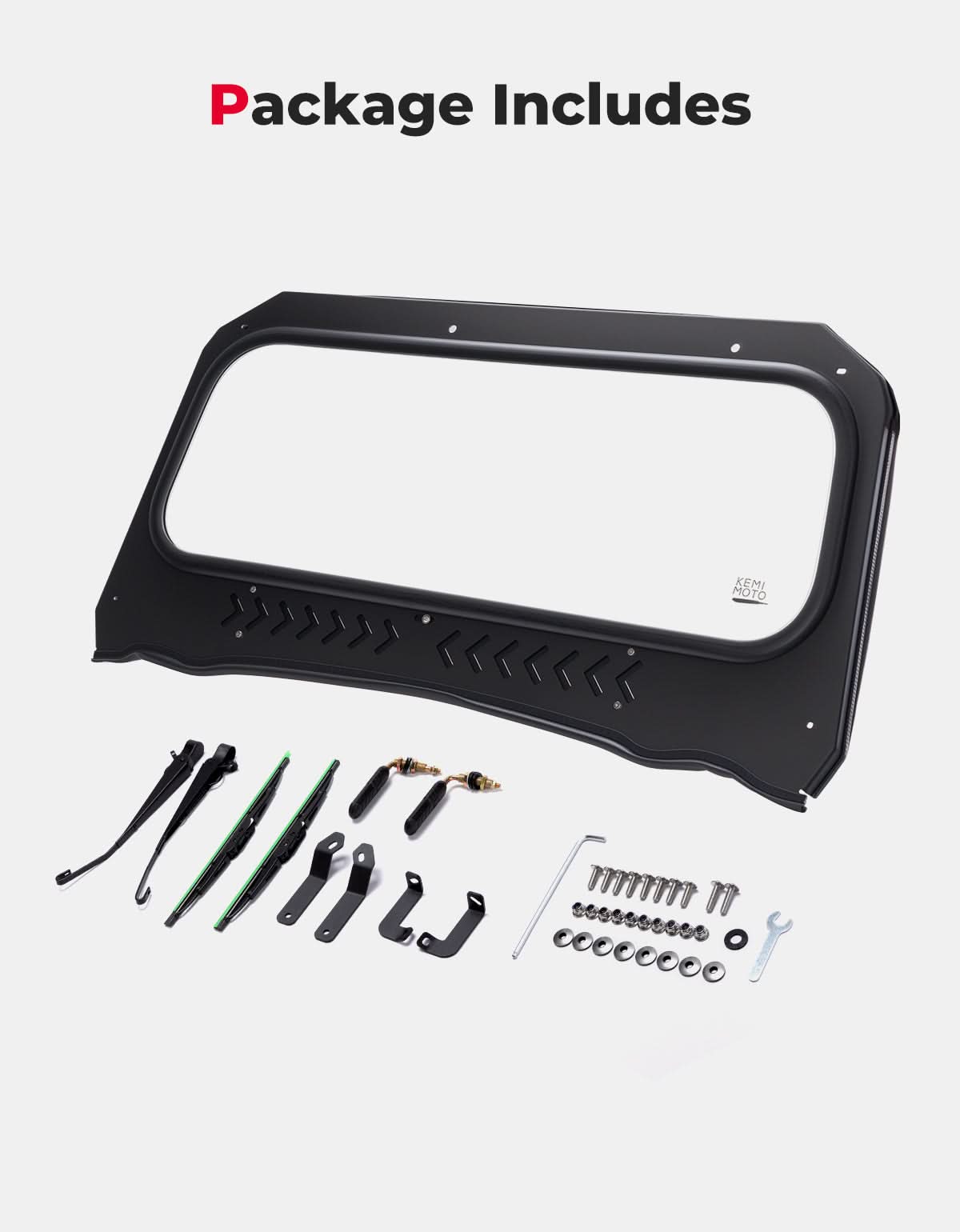 KEMIMOTO General 1000 parabrezza vetro con tergicristalli