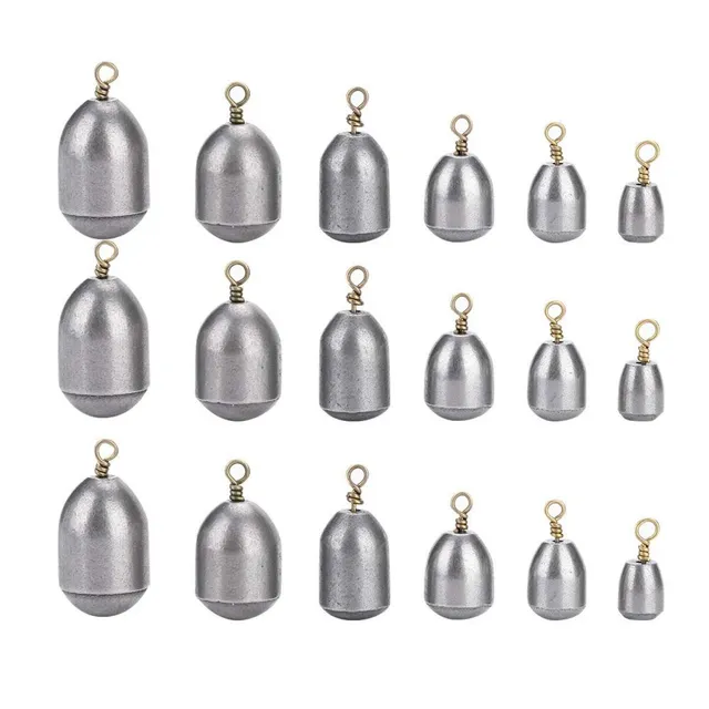 Kuuleyn Set Piombini da Pesca 18 Pezzi Piombi Sferici 4-28 g
