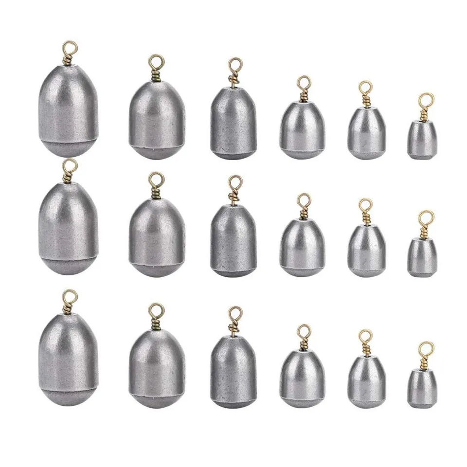 Kuuleyn Set Piombini da Pesca 18 Pezzi Piombi Sferici 4-28 g