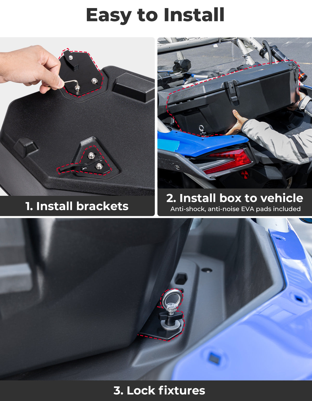 Kemimoto X3 baule posteriore 30L impermeabile 120kg