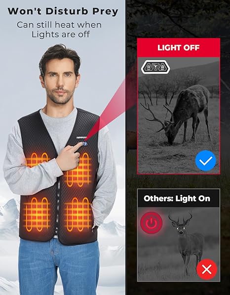 KEMIMOTO Gilet Riscaldato con Batteria 6 Zone Taglia L