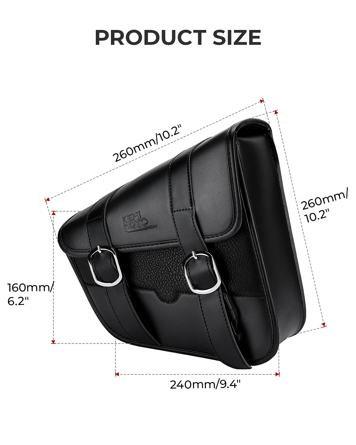 KEMIMOTO borsa forcellone Harley laterale rigida