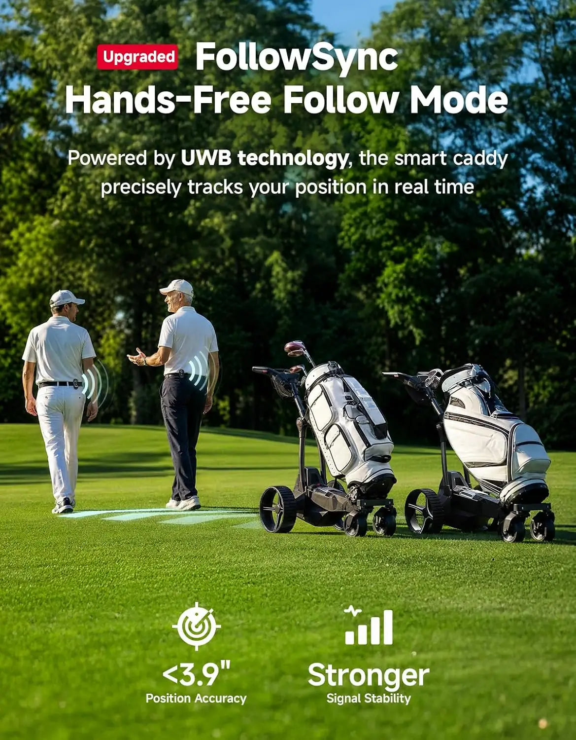 KEMIMOTO ApexAI Auto-Follow carrello golf elettrico telecomando