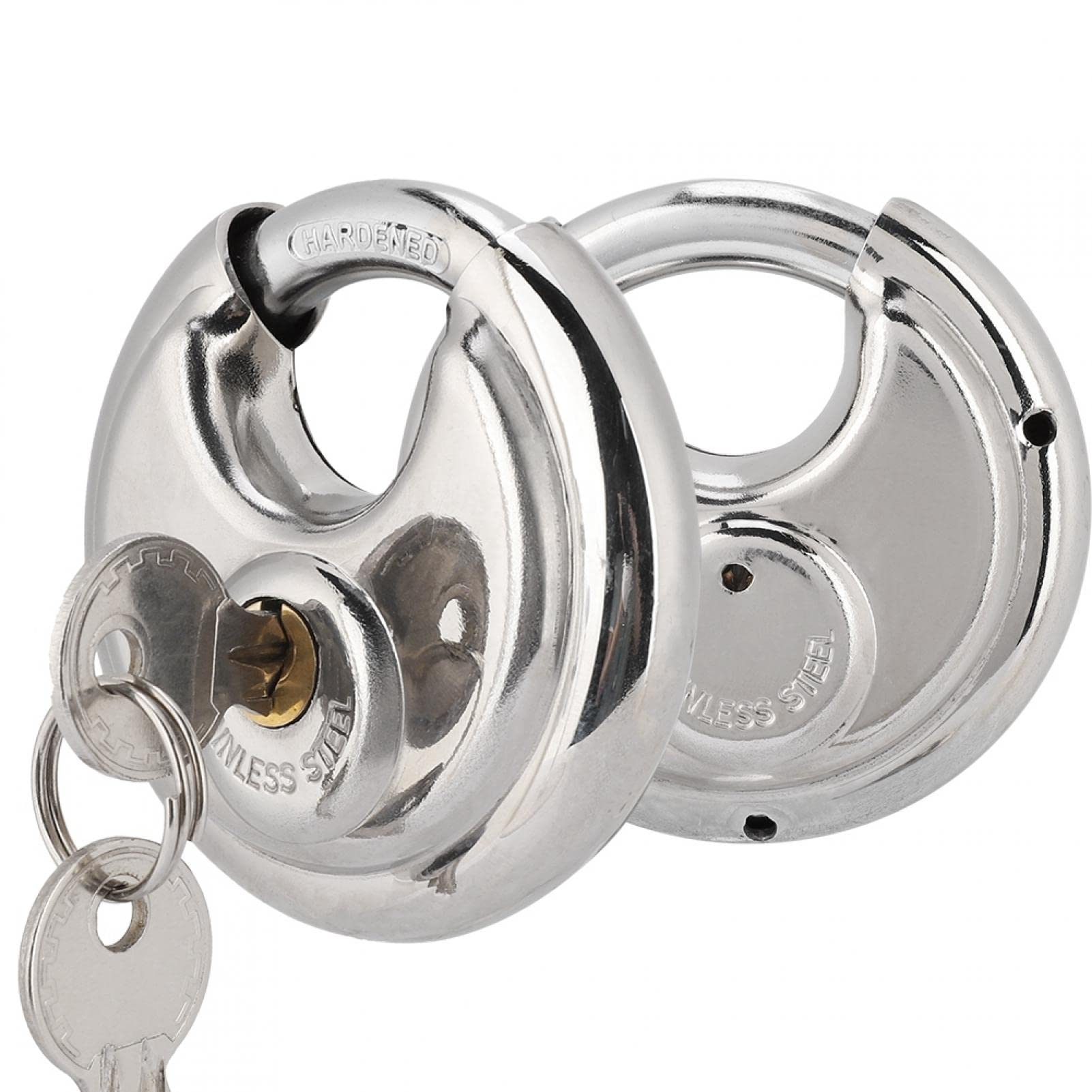 Kuuleyn lucchetto a disco in acciaio inox 2 chiavi antiruggine