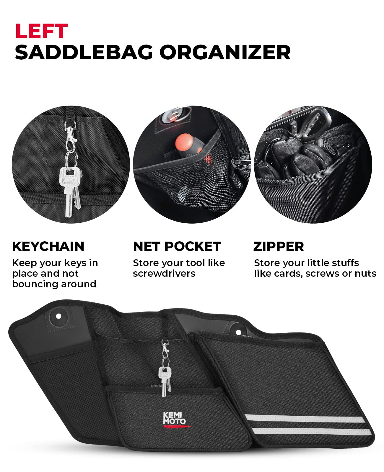 Kemimoto organizer borse Harley Street Glide 2 pezzi