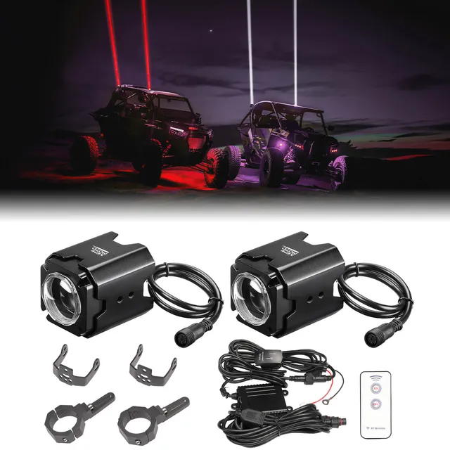 KEMIMOTO Fari LED UTV Spot con Morsetto 1.5-2" IP65