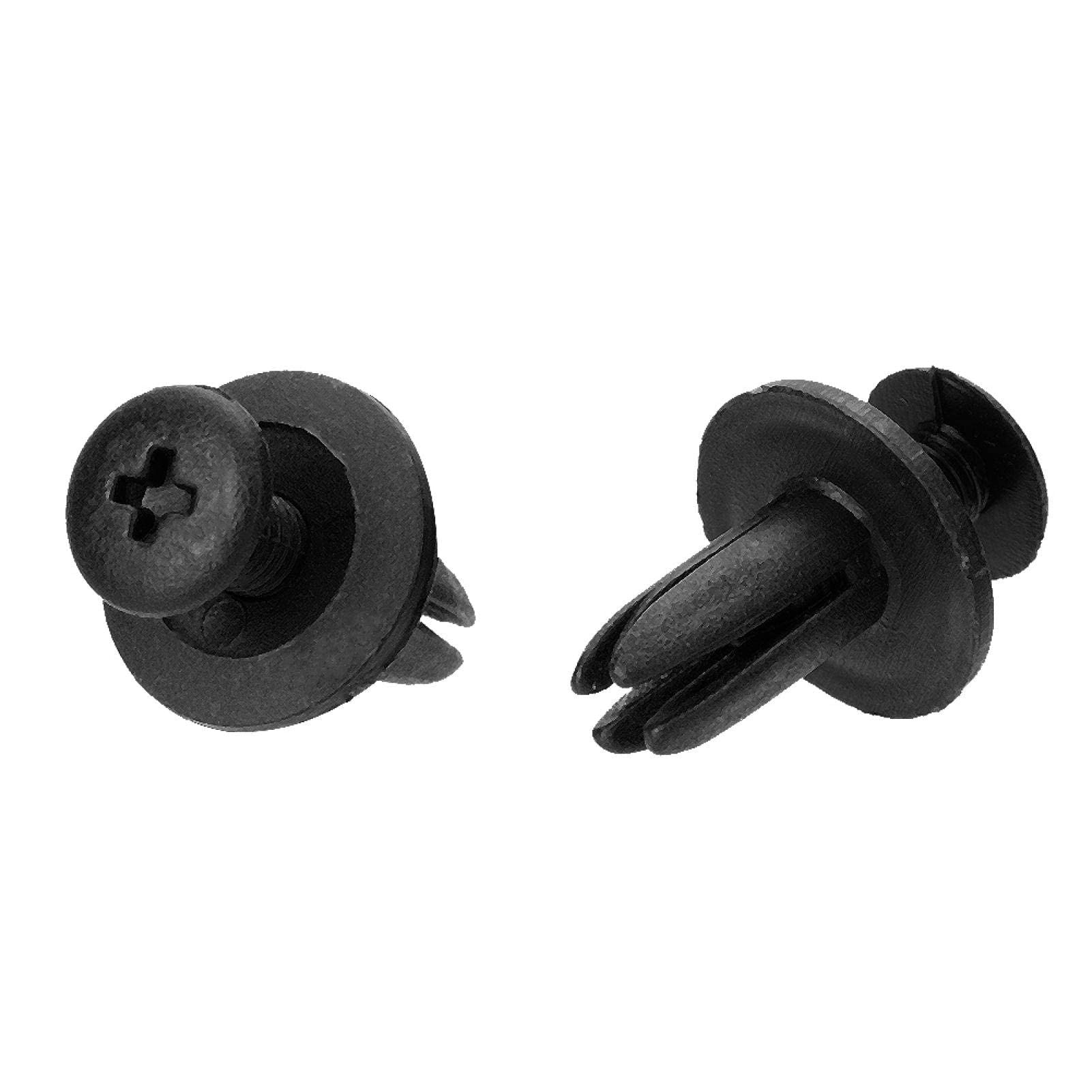 Kuuleyn Rivetti Plastica Auto 6mm 50 Pezzi Neri Universali
