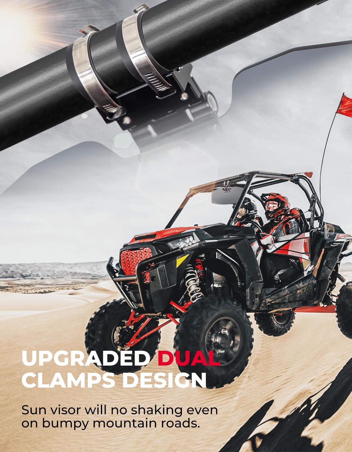 Kemimoto B0111-14301SK parasole UTV 1 pz roll-bar 38-51 mm orientabile