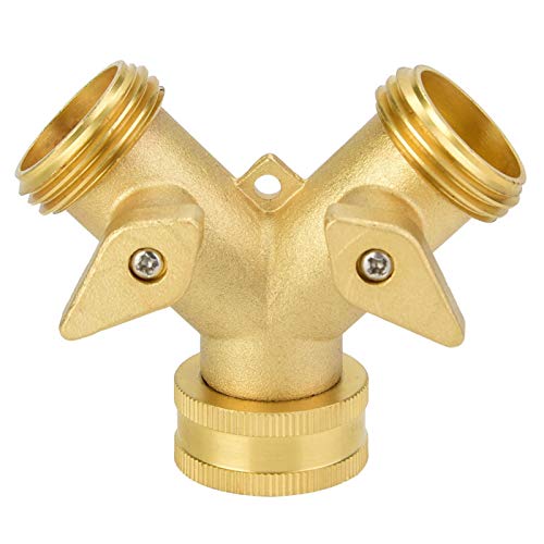 Kuuleyn Raccordo Tubo Giardino Ottone 3/4 Doppia Uscita