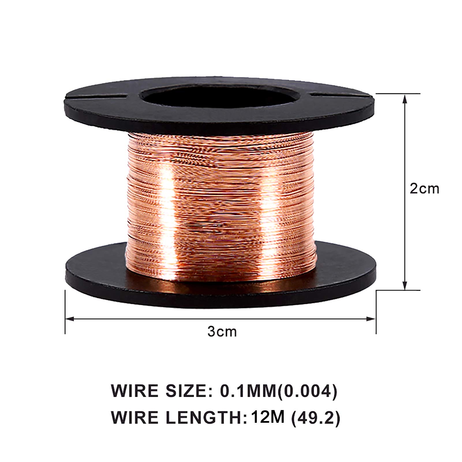 Kuuleyn filo rame smaltato 0,1 mm 12 m 5 pz alta conducibilità