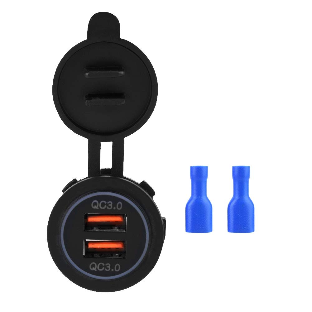 Kuuleyn Dual QC3.0 caricabatterie USB moto 12-24V doppia presa