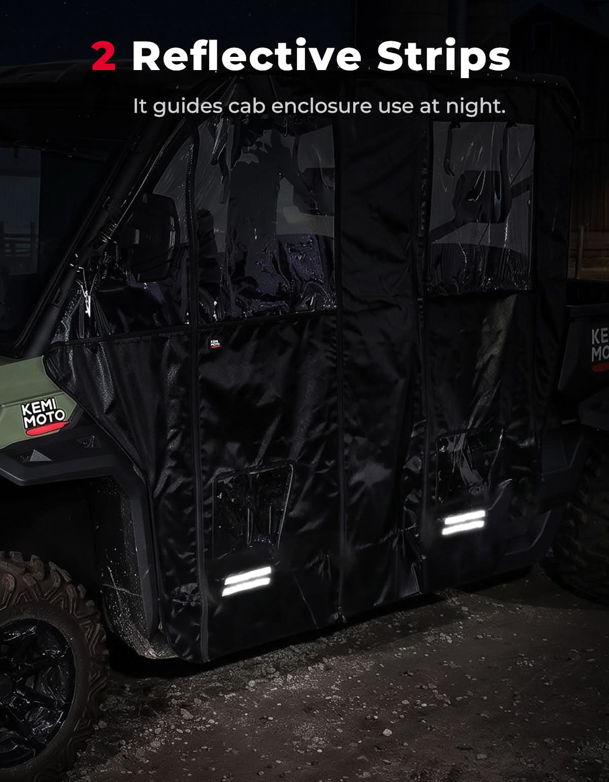KEMIMOTO Defender MAX porte cabina morbide con zip