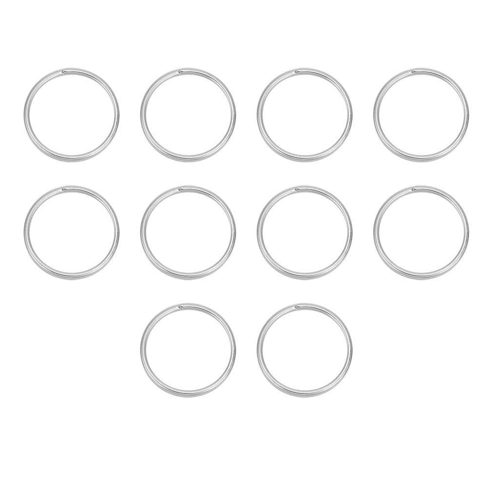 AOWINHIT Anelli portachiavi acciaio 22 mm 10 pezzi