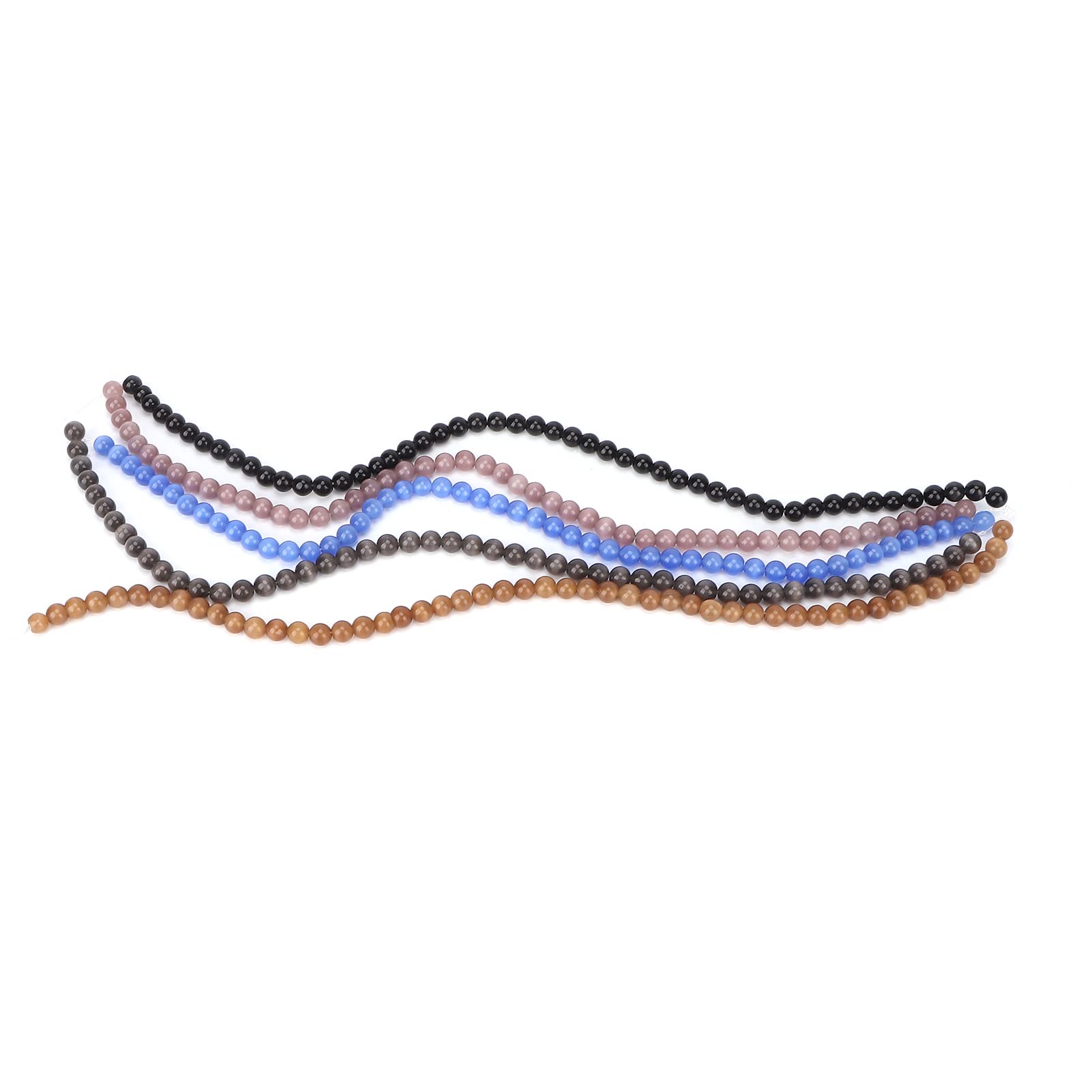 AOWINHIT Perline Pietra Naturale 8 mm 5 Pezzi Lucidate