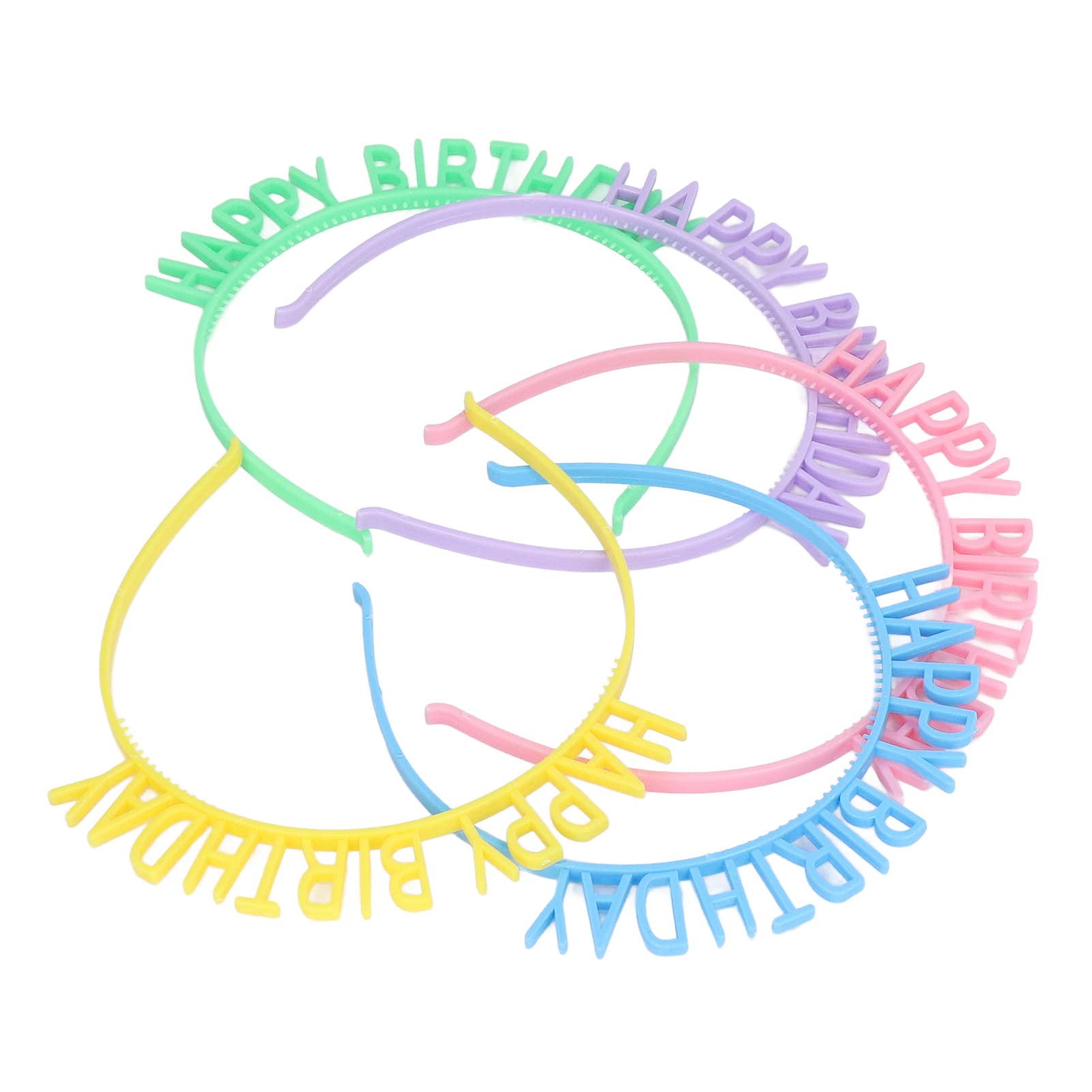 AOWINHIT Fasce Compleanno Plastica 10 Pezzi 10 Colori