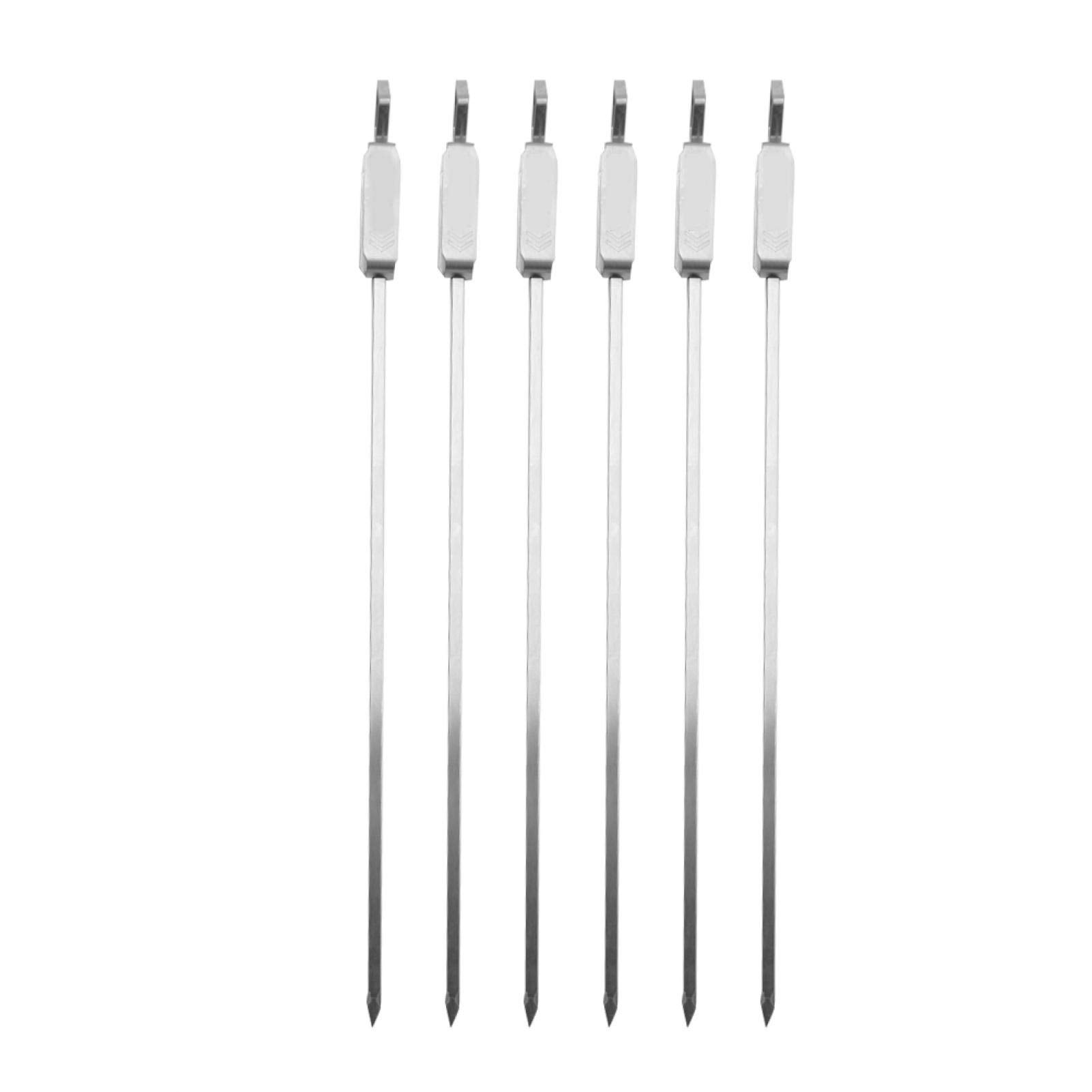 Kuuleyn Spiedini Barbecue Acciaio Inox 6 Pezzi Lunghi