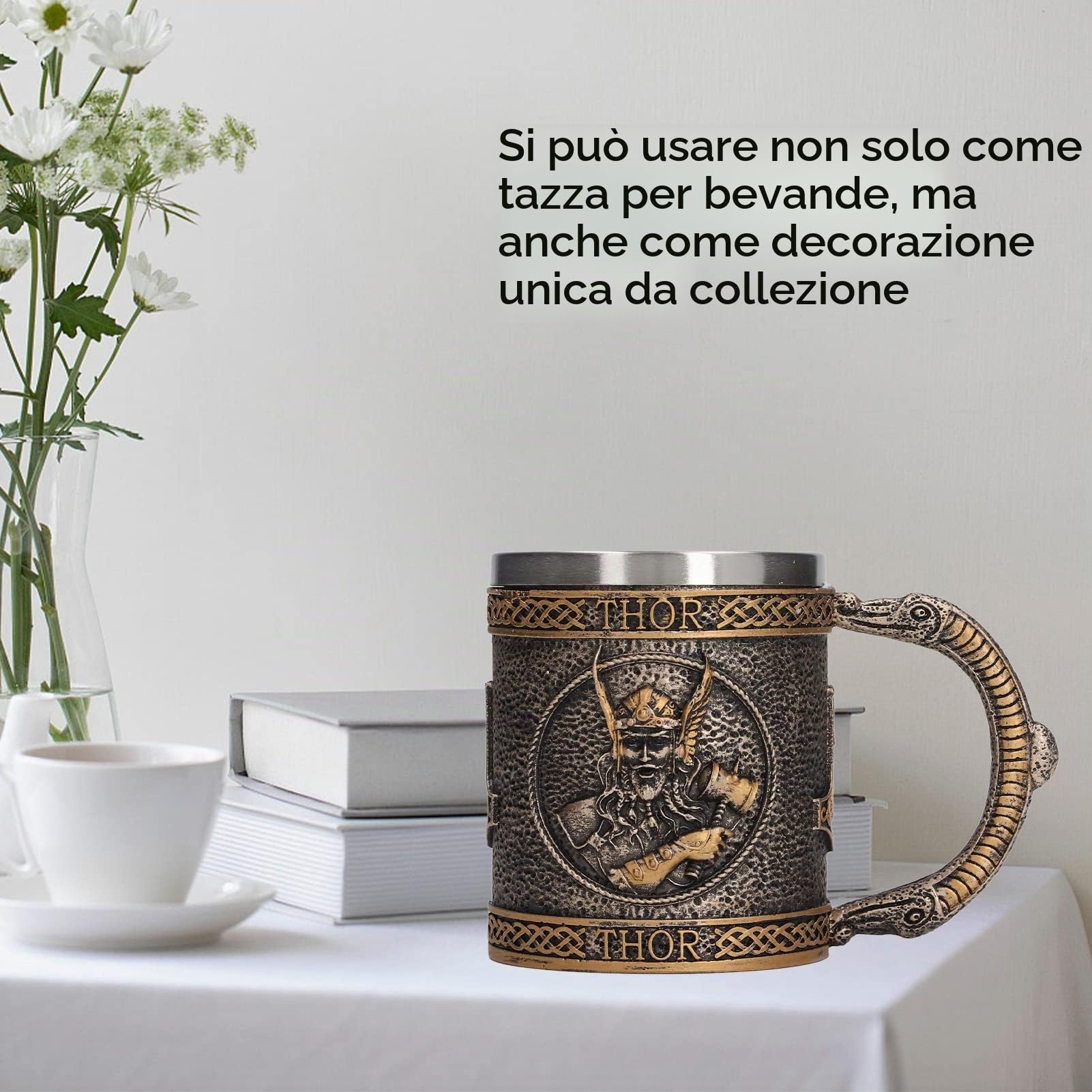 Kuuleyn Teschio Vichingo boccale birra bronzo 1 pz