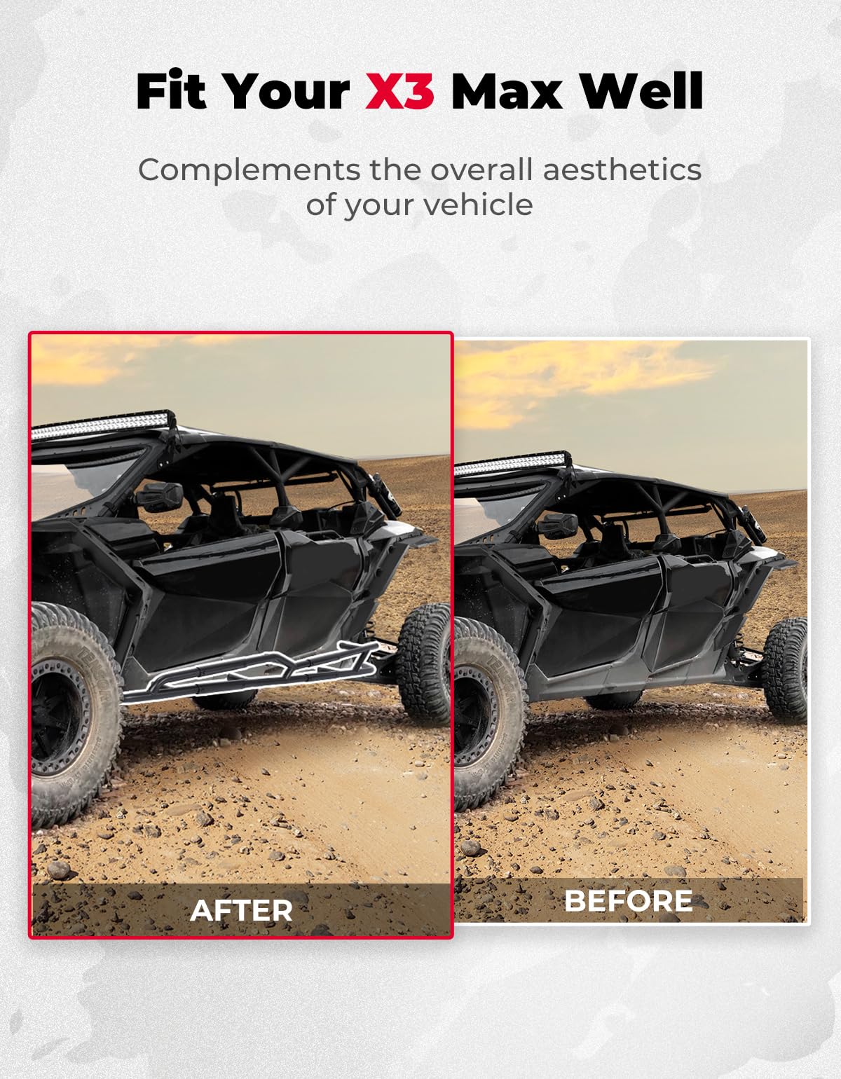 KEMIMOTO Maverick X3 MAX Pedane Laterali Acciaio Coppia