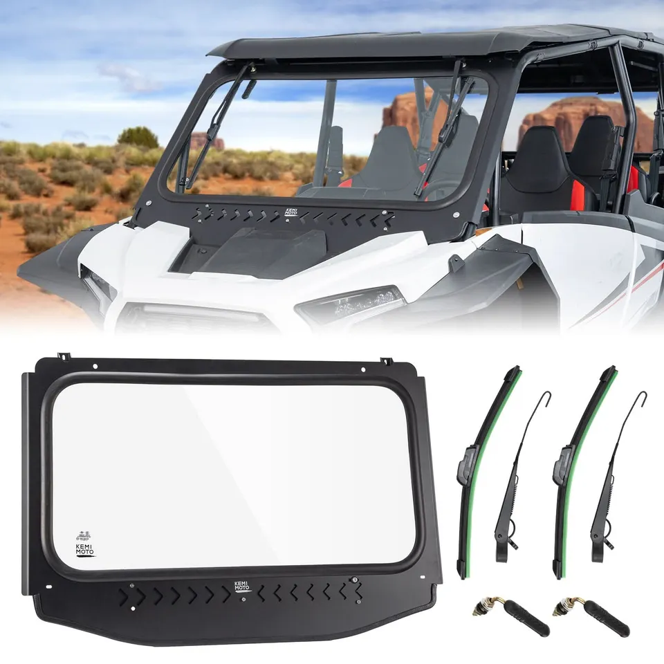 Kemimoto Parabrezza Vetro RZR XP 1000 con Tergicristalli Vetro