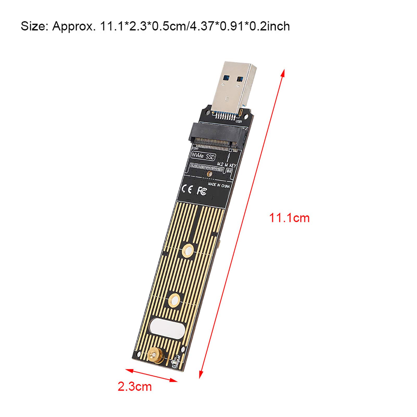 Kuuleyn Adattatore M.2 NVMe a USB 3.1 scheda