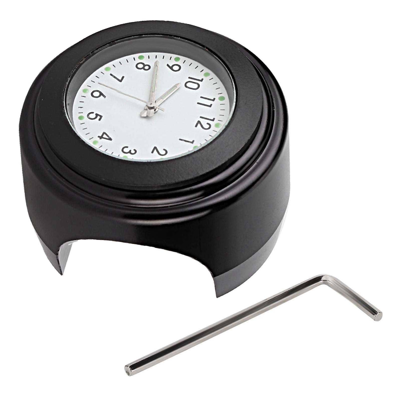 Kuuleyn Orologio Manubrio Moto Quarzo Bianco Impermeabile