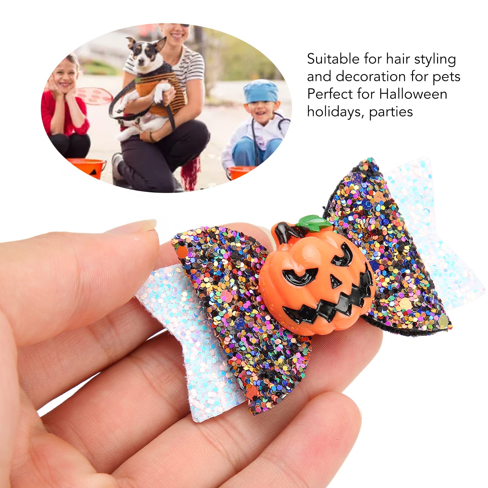 Kuuleyn Halloween Pelo Animali fiocchi cane 8 pezzi elastico