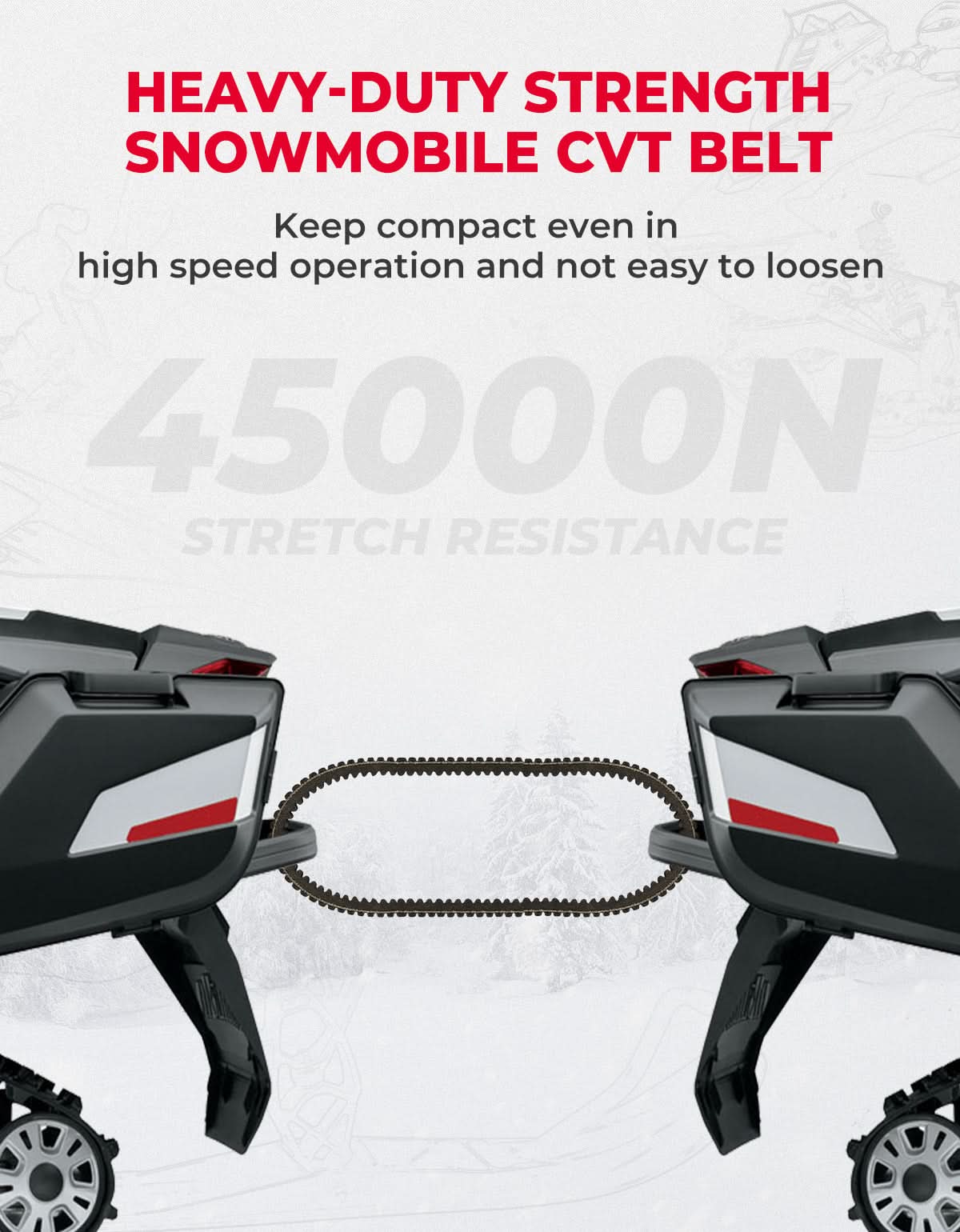 KEMIMOTO cinghia CVT motoslitta Ski-Doo 850 900 Turbo