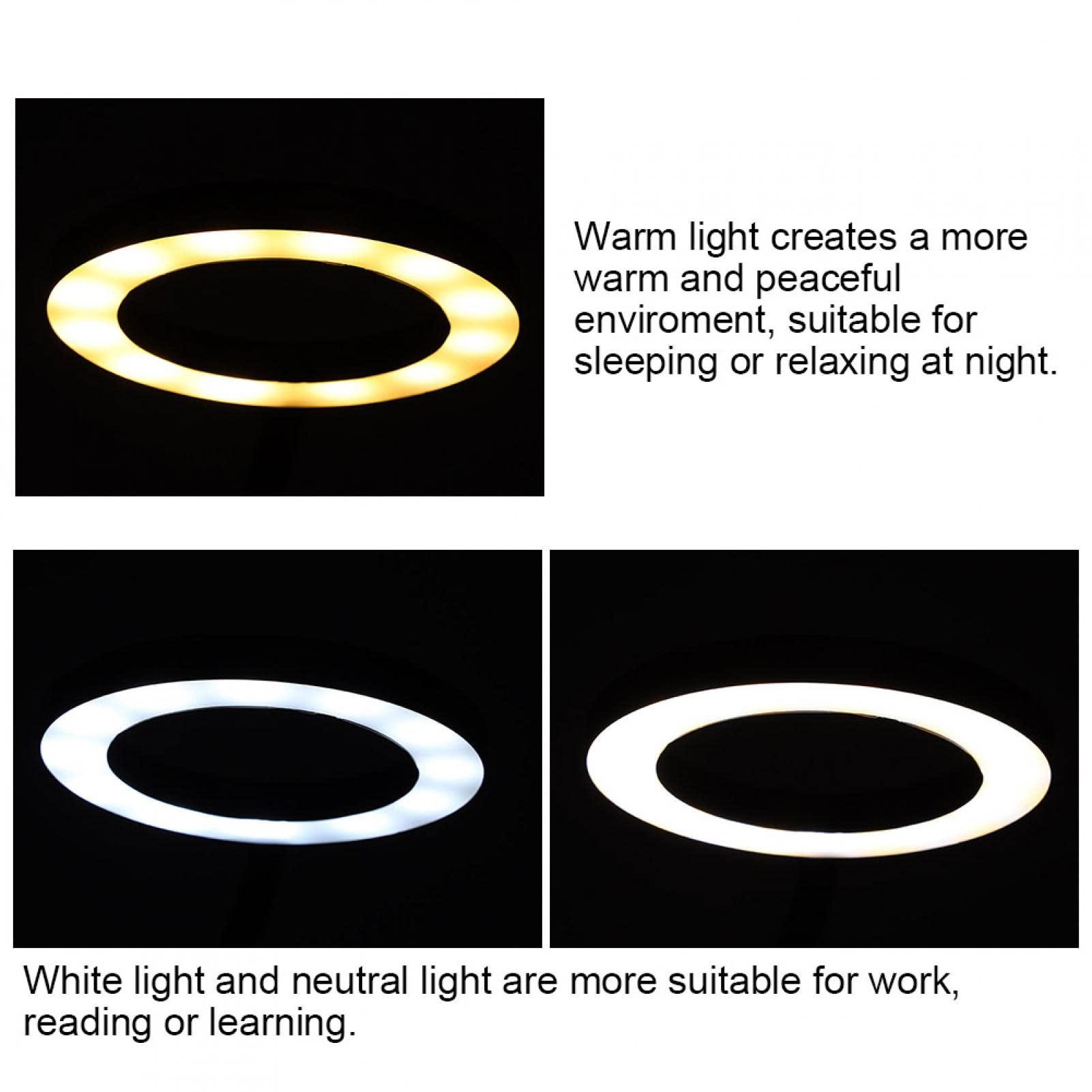 Kuuleyn Lampada LED a clip USB luce regolabile 7W