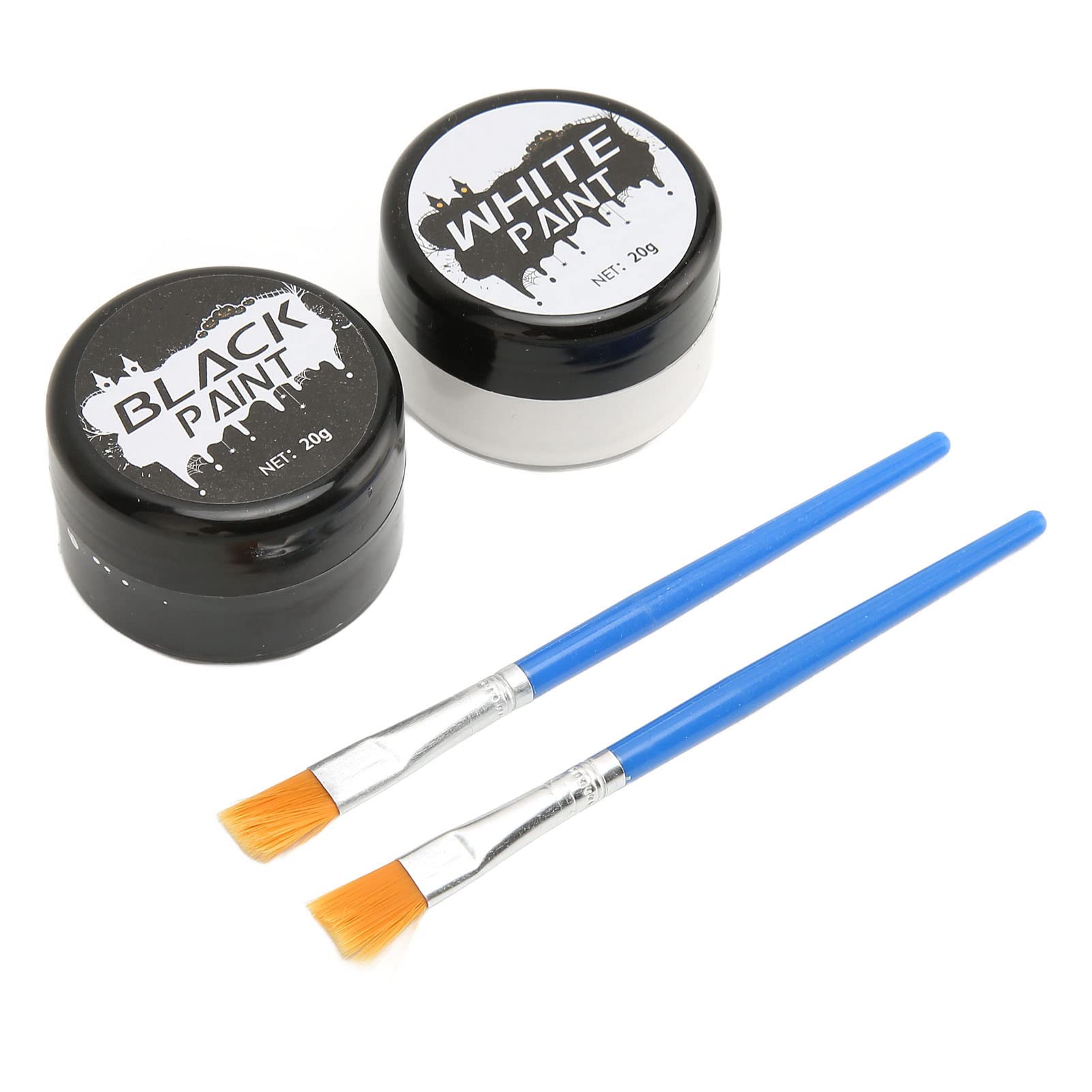 Kuuleyn Kit Pittura Viso Corpo Bianco Nero 2 Pennelli
