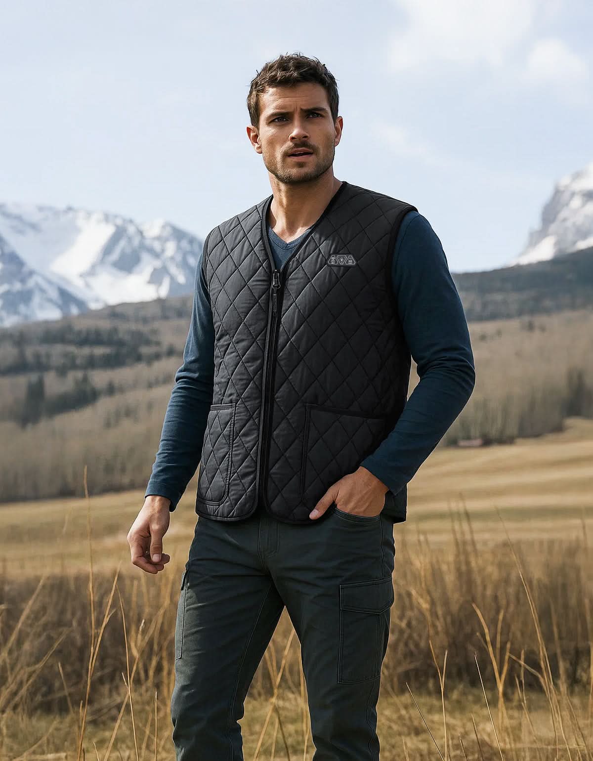 Kemimoto gilet riscaldato uomo con batteria leggero