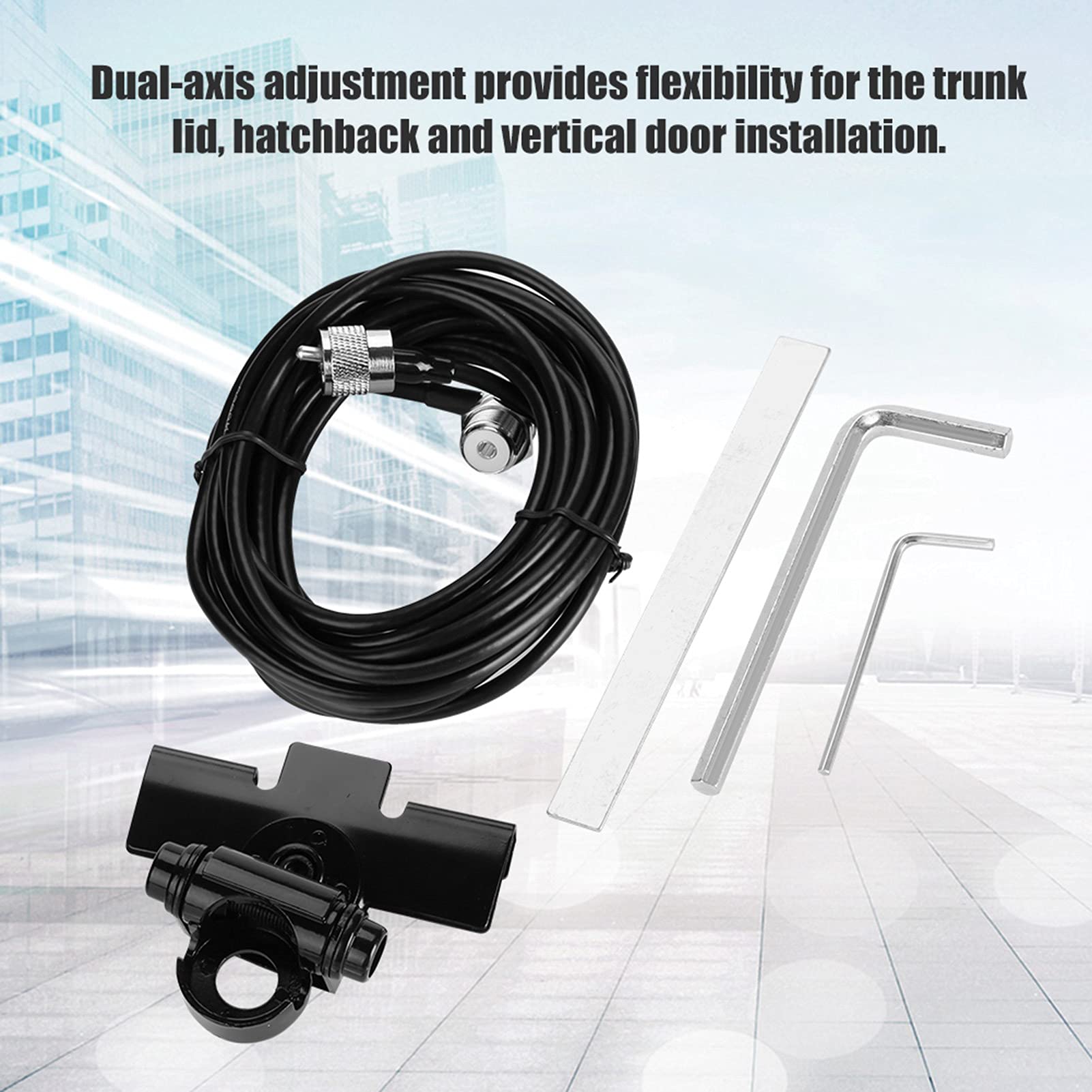 Kuuleyn Staffa Antenna Auto Clip Bagagliaio Cavo 5 m PL259