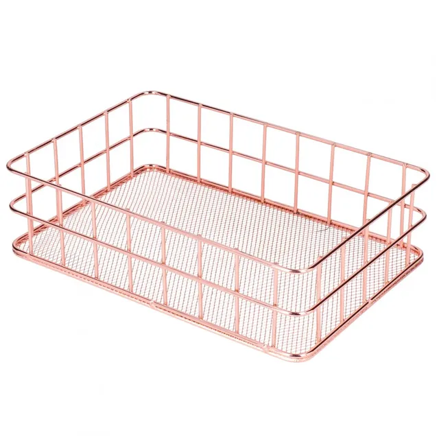 Kuuleyn cesto portaoggetti rete oro rosa L 2 pezzi