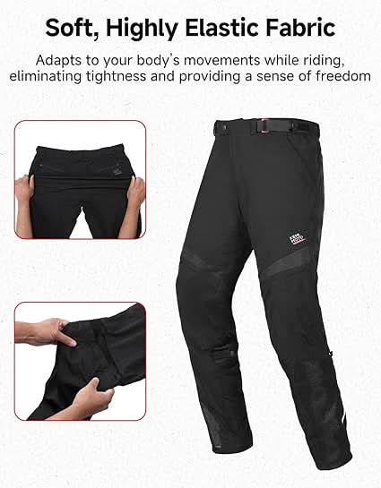 Kemimoto pantaloni moto uomo denim traforati