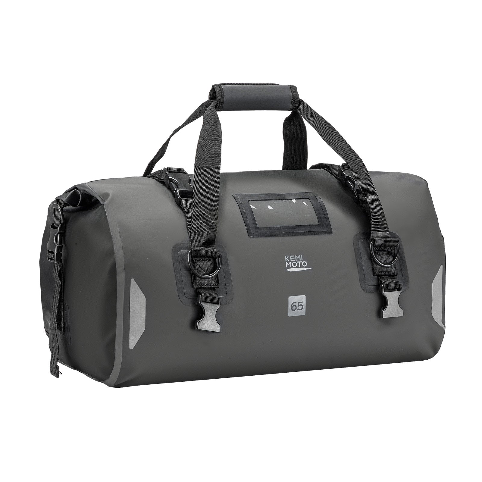 KEMIMOTO borsa moto impermeabile 40L grigia IPX6