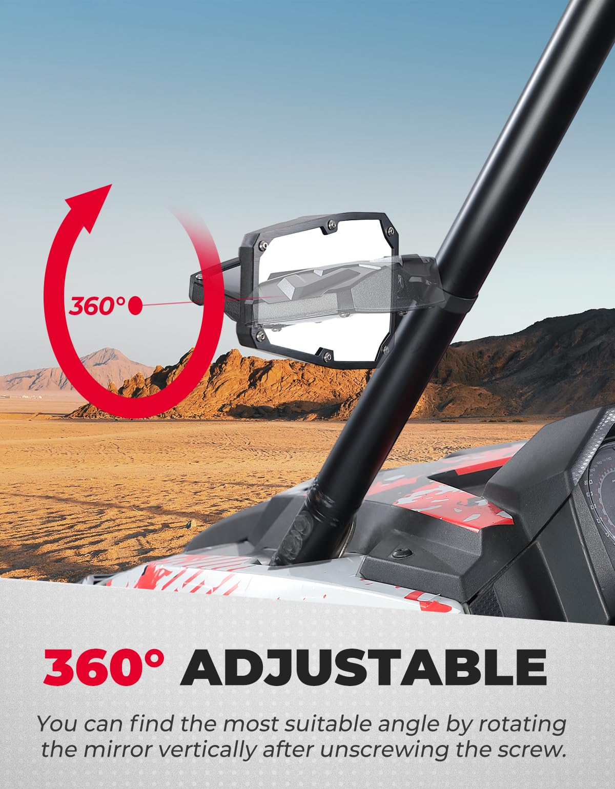 KEMIMOTO specchietti UTV 1,5-1,875 pollici
