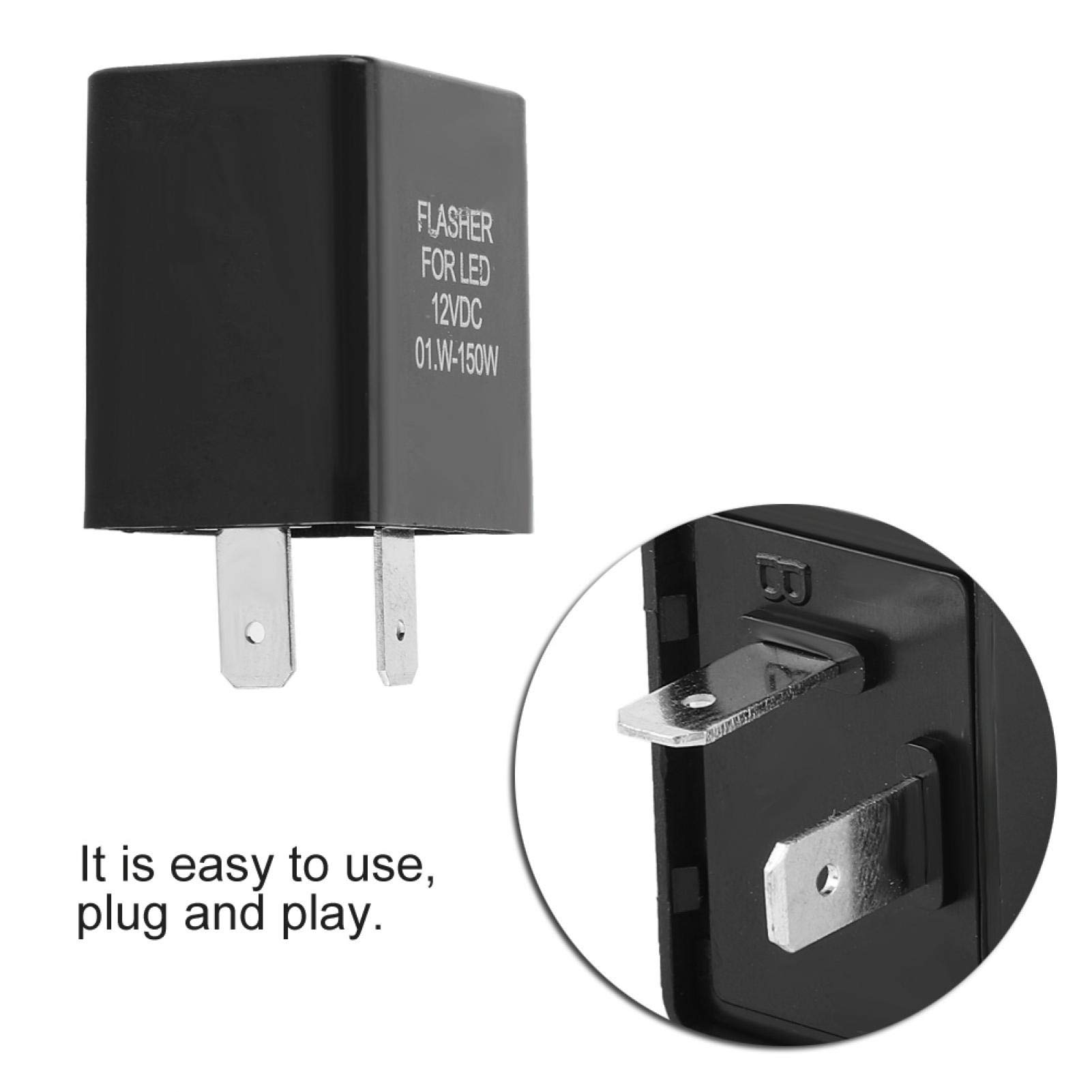 Kuuleyn relè freccia LED 12V nero auto moto regolabile