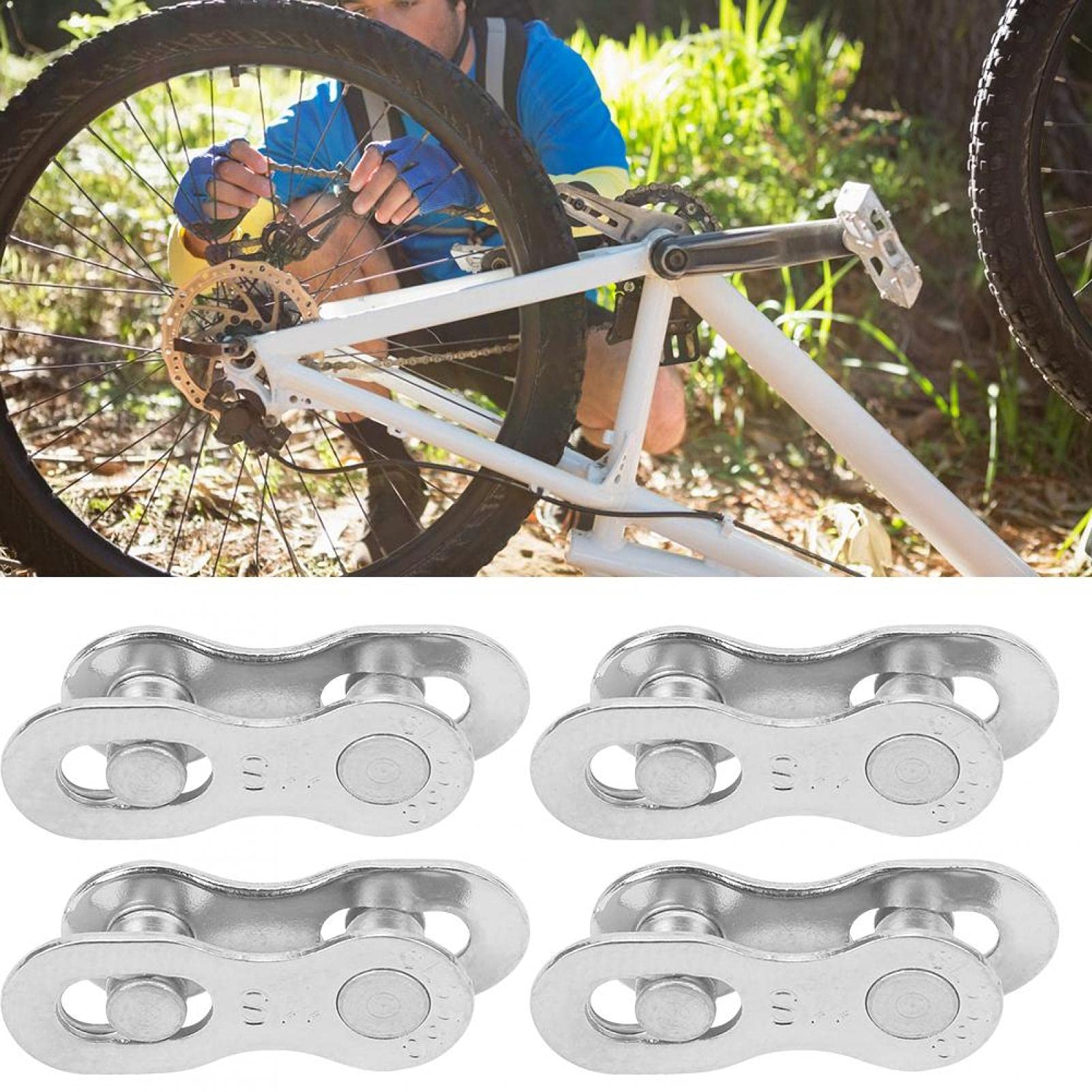 Kuuleyn Maglie Catena Bici 11 Velocità 4 Paia Argento