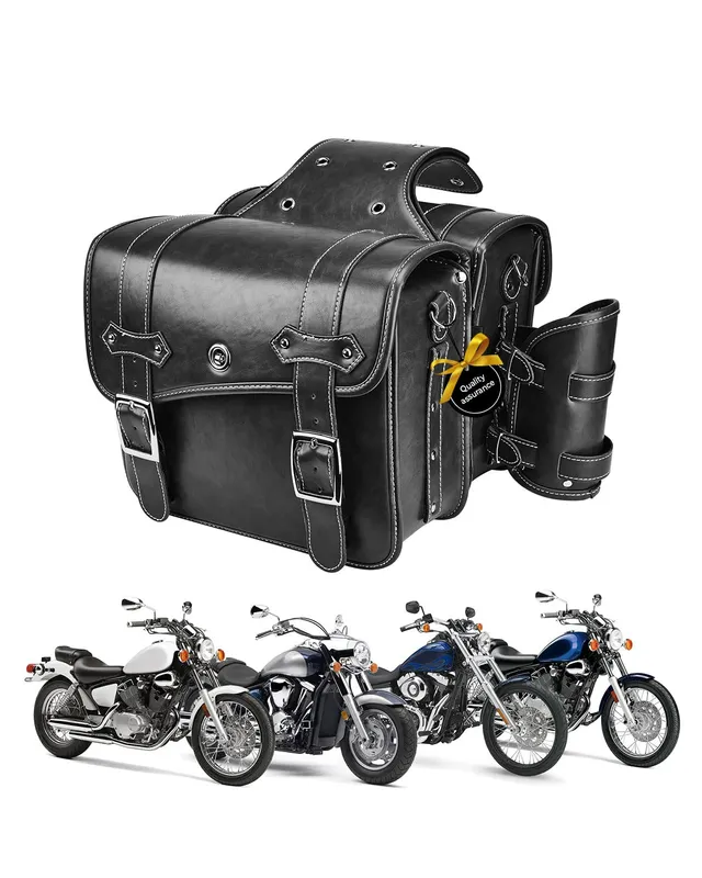 Kemimoto borsa laterale moto pelle PU portabicchiere