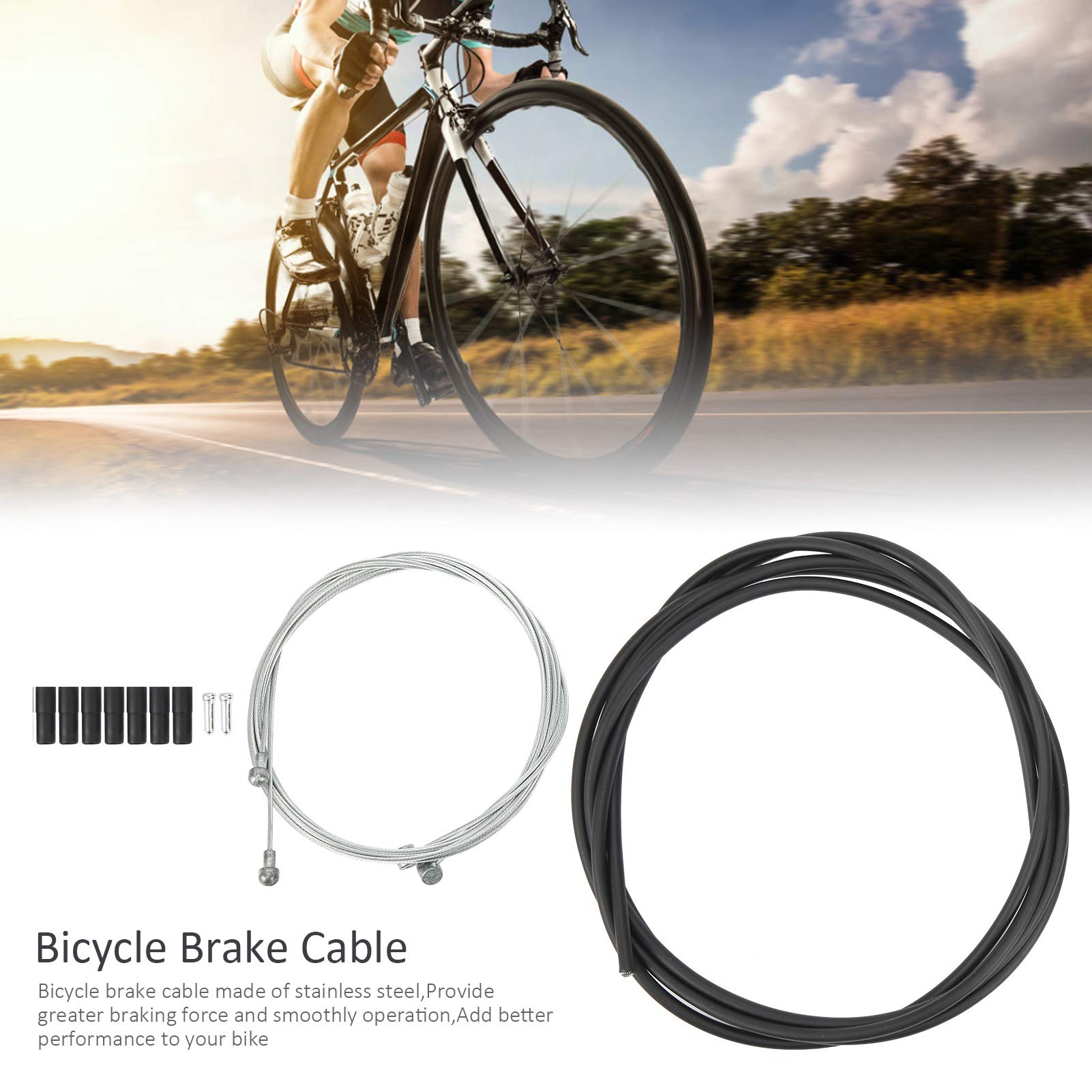 Kuuleyn Set cavi freno e cambio bici acciaio 2 m